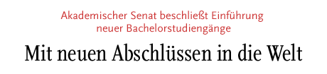 [Mit neuen Abschlüssem in die Welt]